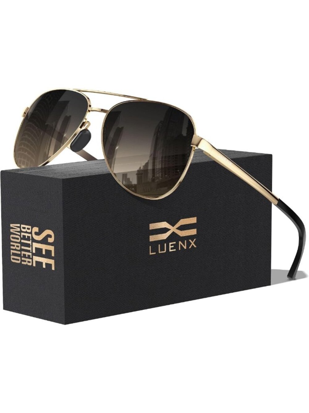 Polarized Aviator Sunglasses for Men & Women | UV400, Lightweight